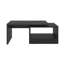 Mesa de Centro Wesley, Wengue y Mamba, Con espacio amplio para ubicar objetos