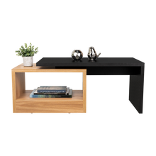 Mesa de Centro Wesley, Wengue y Fresno Europeo, con Amplio Espacio Ideal Para Ubicar Decoraciones
