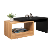 Mesa de Centro Wesley, Wengue y Fresno Europeo, con Amplio Espacio Ideal Para Ubicar Decoraciones