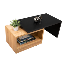Mesa de Centro Wesley, Wengue y Fresno Europeo, con Amplio Espacio Ideal Para Ubicar Decoraciones