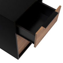 Mesa de Noche Wesley, Wengue y Miel, con Diseño Practico, Funcional y Modeno ZF