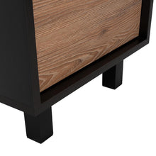 Mesa de Noche Wesley, Wengue y Miel, con Diseño Practico, Funcional y Modeno ZF