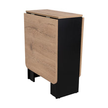 Mesa Auxiliar de Cocina Plegable Merida, Wengue y Macadamia, con Amplia Superficie