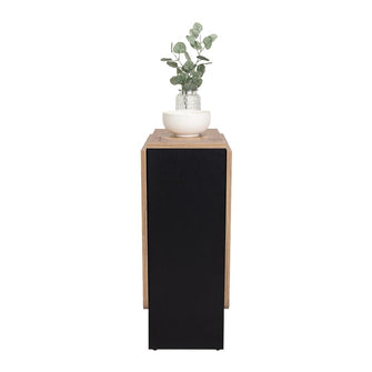 Mesa Auxiliar de Cocina Plegable Merida, Wengue y Macadamia, con Amplia Superficie