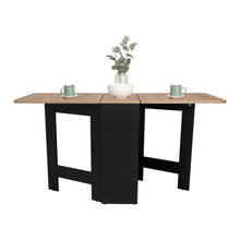 Mesa Auxiliar de Cocina Plegable Merida, Wengue y Macadamia, con Amplia Superficie