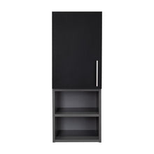 Gabinete de Baño Oporto, Wengue y Plata Oscuro, con espacio para guardar objetos de aseo personal