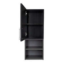 Gabinete de Baño Oporto, Wengue y Plata Oscuro, con espacio para guardar objetos de aseo personal