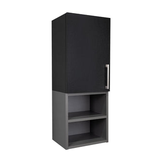 Gabinete de Baño Oporto, Wengue y Plata Oscuro, con espacio para guardar objetos de aseo personal