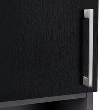 Gabinete de Baño Oporto, Wengue y Plata Oscuro, con espacio para guardar objetos de aseo personal