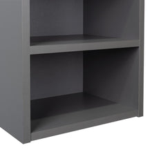 Gabinete de Baño Oporto, Wengue y Plata Oscuro, con espacio para guardar objetos de aseo personal