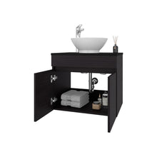 Mueble Baño Aereo Manchester, Wengue, Con Amplio Espacio de Almacenamiento ZF