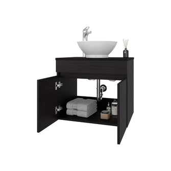 Mueble Baño Aereo Manchester, Wengue, Con Amplio Espacio de Almacenamiento ZF