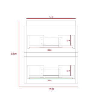 Mueble para Lavamanos Pontus, Piedra y Gris, con Dos Amplios Cajones