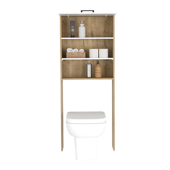 Gabinete de Baño Magnus, Café Claro y Blanco, con Una Puerta y Dos Entrepaños Para Ubicar Multiples Objetos