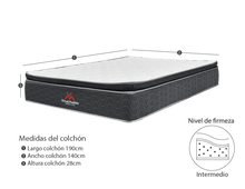 Combo para Habitación Kurts, Incluye Cama Doble - Colchón y Mesa de Noche