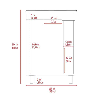 Mueble para Lavamanos Meka, Blanco Nevado, Incluye Lavamanos