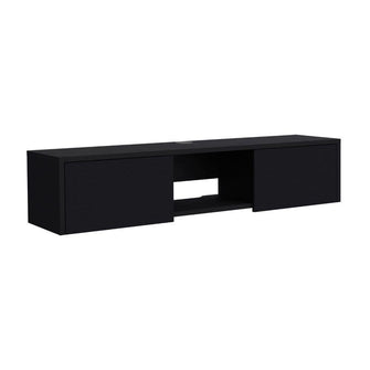 Mesa Para Tv Flotante Gleid, Wengue, con Dos Puertas Abatibles