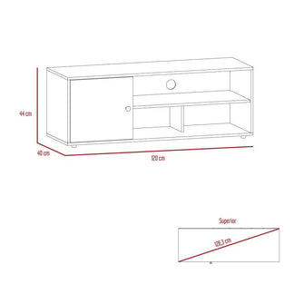 Mesa Para Tv Noah, Macadamia y Blanco Vainilla, para tv de hasta 55 pulgadas