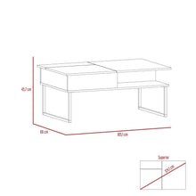 Mesa de Centro Salento, Chocolate y Wengue, con patas metálicas