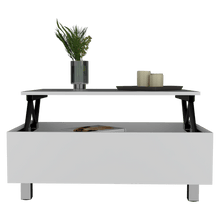 Mesa de Centro Albar, Blanco Perla, con Entrepaño Extensible  ZF