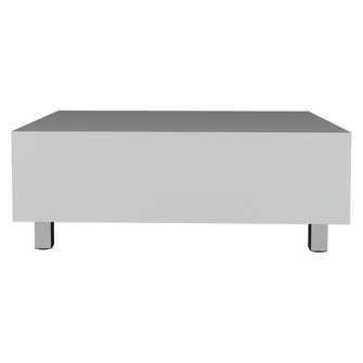 Mesa de Centro Albar, Blanco Perla, con Entrepaño Extensible  ZF