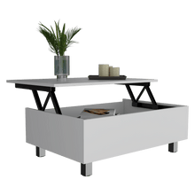 Mesa de Centro Albar, Blanco Perla, con Entrepaño Extensible  ZF