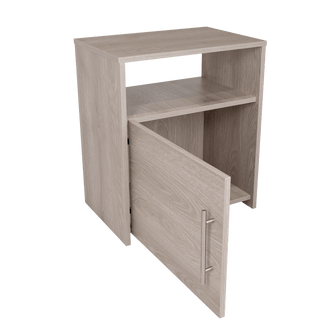 Mesa de Noche Brail, Humo, con Espacio Para Colocar Objetos Decorativos ZF