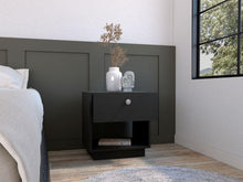 Mesa de Noche Luxu, Wengue, con Un Cajon Multiuso