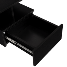 Mesa de Noche Flotante Nube, Wengue con un Cajón y División de dos Entrepaños ZF