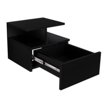 Mesa de Noche Flotante Nube, Wengue con un Cajón y División de dos Entrepaños ZF