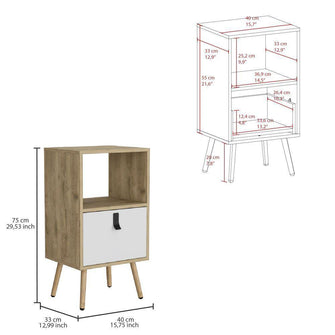 Combo Para Habitación Yuram, Incluye Base Cama - Colchón - Closet - Panel y Mesa de Noche