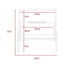 Mesa de Noche Wesley, Blanco Duqueza, Con Un Cajón Deslizable y Entrepaños x2