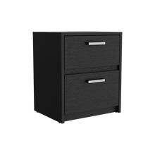 Mesa de Noche Wesley, Wengue, con Dos Cajones Deslizables