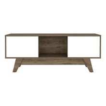 Mesa para Tv Rizzo, Nogal y Blanco, con Espacio Para Televisor 55"