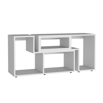 Mesa Para Tv Ascher, Blanco Duqueza, con Espacio Para Televisor de Hasta 50 Pulgadas