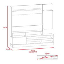 Mesa para TV Maku, Café claro y Plata Oscuro, con capacidad para televisor de 60 pulgadas