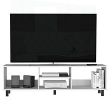 Mesa Para Tv Tunez, Blanco Duqueza, Para Televisor Hasta 70 Pulgadas