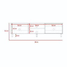 Mesa para TV Tunez, Macadamia, Para Televisor Hasta 70 Pulgadas ZF