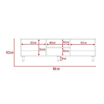 Mesa Para Tv Tunez, Blanco Duqueza, Para Televisor Hasta 70 Pulgadas