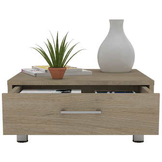 Mesa de Centro Ascher, Beige, con Un Cajón