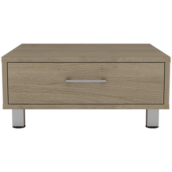 Mesa de Centro Ascher, Beige, con Un Cajón