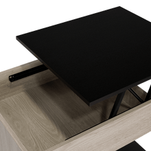 Mesa de Centro Salento, Humo y Wengue, con Un Cajón Interno Multiusos