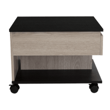 Mesa de Centro Salento, Humo y Wengue, con Un Cajón Interno Multiusos