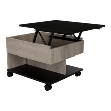 Mesa de Centro Salento, Humo y Wengue, con Un Cajón Interno Multiusos