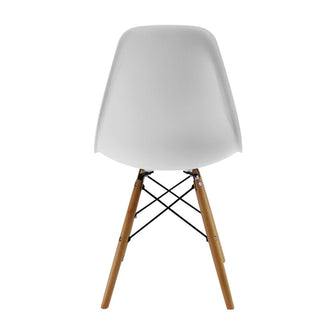 Kit por 6 sillas Eames Patas En Madera para comedor, sala, restaurante - Blancas