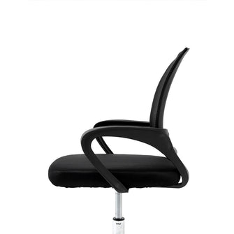 Silla de Oficina Operativa Mesh con Base Cromada, Negro