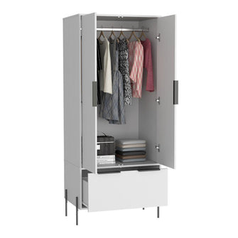 Closet Midas, Blanco Nevado, 2 Puertas y 1 Cajonera