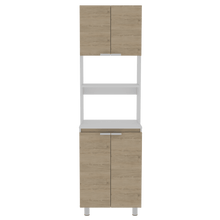 Módulo Microondas Diamante, Beige y Blanco, con Cuatro Puertas Batientes