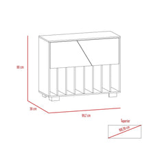 Mueble Auxiliar Orus, Caoba y Miel, con Patas En Acero y Espacio Para Objetos Decorativos