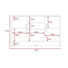 Mueble Auxiliar Recibidor Concept, Negro Soft y Chocolate, con Dos Puertas Batientes